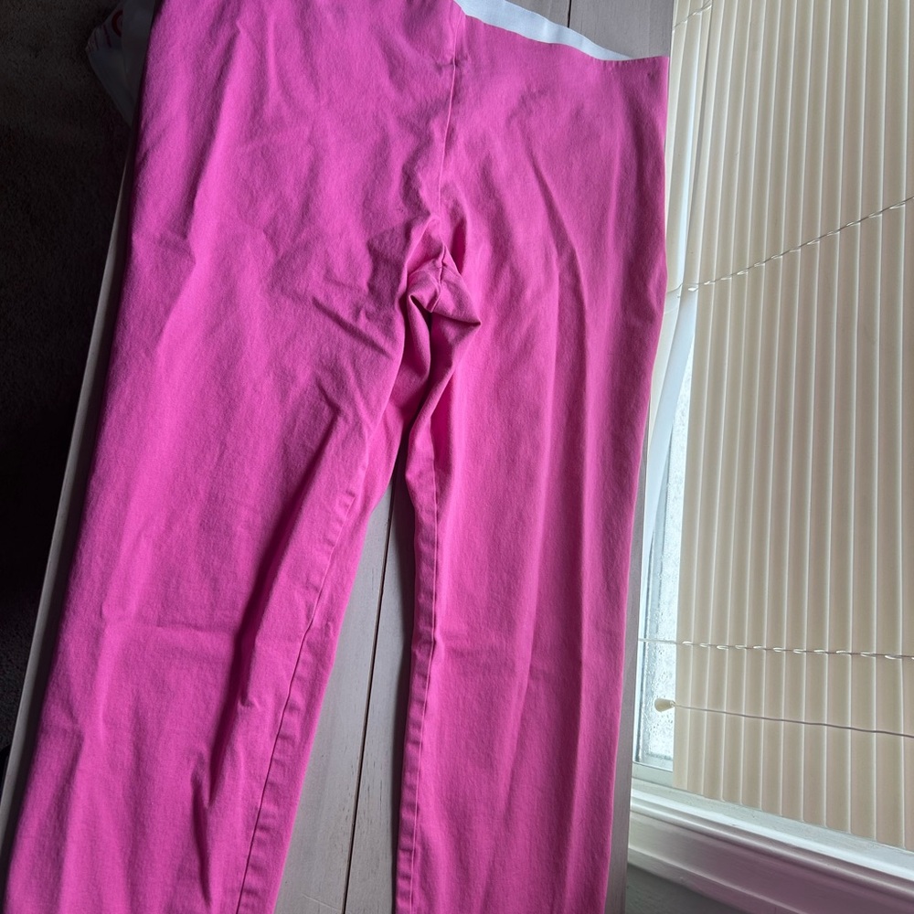 A New Day Vibrant Pink and White Trousers